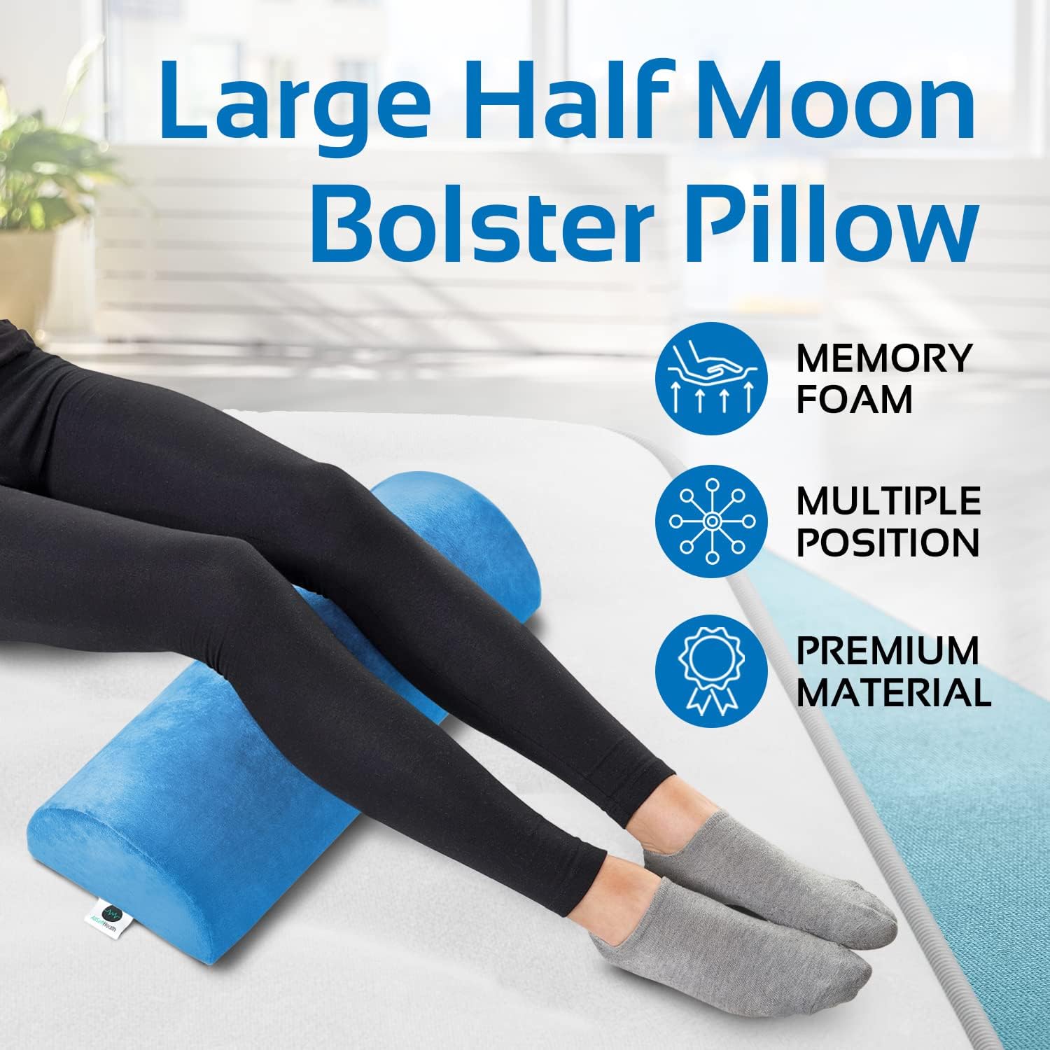 AllSett Health 2 Pack Neck Roll Cervical Pillow for Neck Pain Relief - Memory Foam Neck Pillow for Bed | Round Neck Pillows for Sleeping | Bolster Pillow for Bed, Legs and Back